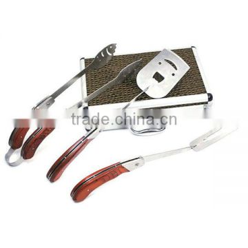 BQ-0042 3-Piece Alu case folding bbq tools/bbq