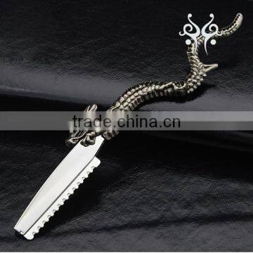 2017 Dragon Handle Folding Straight Barber Razor With Stainless Steel Blade photo-2