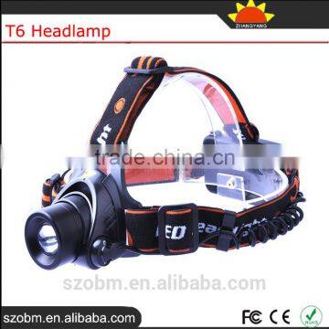 OEM XQ50 T6 LED 1200Lm High Power Zoom Headlamp 18650 Rechargeable Led Head Torch For Hunting photo-2