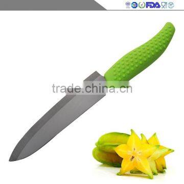 The New 2015 Manufacturers Selling Silicone Handle Black Green Household Ceramic Kitchen Knife Sharp photo-3