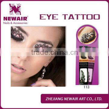 Joyme black blue temporary water transfer eye tattoo stickers