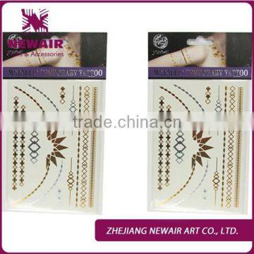 2016 Artificial Girl for Sex Gold Silver Metallic Water Transfer Printing Temporary Tattoo Sticker photo-4