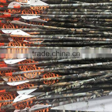 Mixed Camouflag Carbon Fiber Steel Arrows With 100gr Screw-in Points And Blazer Vanes