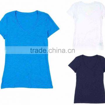 Shirt Mockup Templates Short Sleeve Dress Shirt Women's Slub V-Neck Short Sleeve Shirt