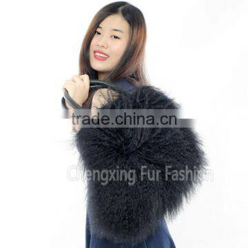 CX-H-24E Real Tibetan Lamb Fur Fashion Bags Ladies Handbags photo-5