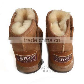 CX-SHOES-03 Cheap Genuine Sheared Sheep Skin Shoes For Babies photo-3