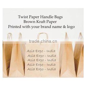 Kraft Paper Bags With Twisted Paper Handles photo-4
