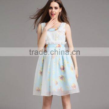2015 HOYUGO Spring New Organza Soft Fabric Slim Dress photo-2