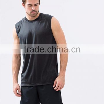 Black athletic men's tank top gym