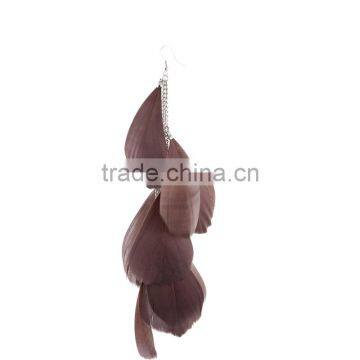 Fashion Dangle Earrings,Wholesale Jewelry Ladies Earring ,feather Shaped Hoop Earrings photo-3