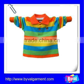 Kids Clothes Long Sleeve Polo Shirt High Quality Cotton Fashion Stripe Kids Polo Shirt for Children photo-2