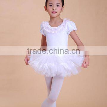 Lovely Girl Profermace Dress Swan Pattern White Ballet Tutu Dress for Saling