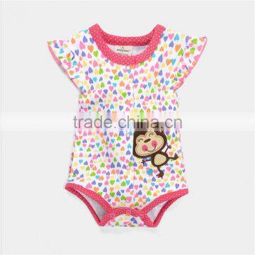 SR-227G Baby Romper Onesie Girls Clothing Floral Pattern Design Cotton Romper for Baby Girl photo-2
