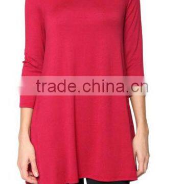 Online Shopping China Clothes Long Flowy Elbow Sleeve Jersey Tunic For Women photo-2