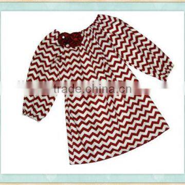 wholesale child baby dress model fashion Girl boutique stripe print top