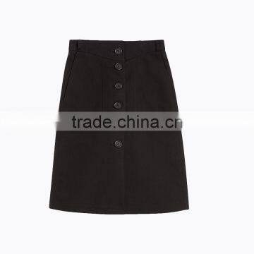 2016 Latest Fashion Mini Skirts Oem Chiffon Women Black Short Skirt photo-2