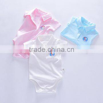 Factory Supply Plain Baby Body Suit 100% Cotton Baby Clothes Gown photo-6
