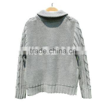 New Design Cable Pattern Knitting Baby Sweater Cardigan Design photo-2