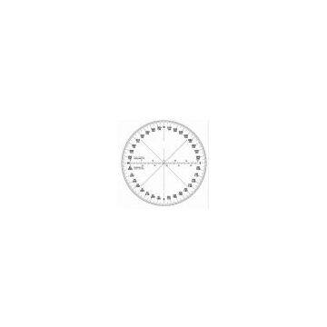 KRP-1 Navigation Nautical Round Square Protractor