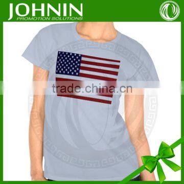 2017 Promotion cheap price custom adults' american flag tshirt