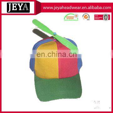 Fashion custom kids propeller baseball cap/hat with a helicopter propeller