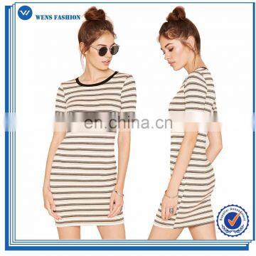 Fashion Latest Dress Designs Wholesale Lady Stripe Dress Summer Sexy Dresses For Women