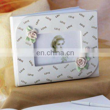Rose Design Graceful Signature Guest Book Wedding Gifts