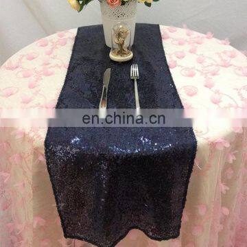 Glitter Sequins Navy Blue Table Runner