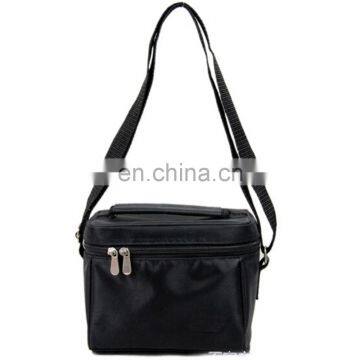 Black Polyester Travel Baby Bottle Pockets Outdoor Insulated Diaper Bag