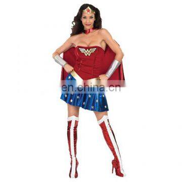 CG-COS1015 Lady america captain costume set sexy dress for party