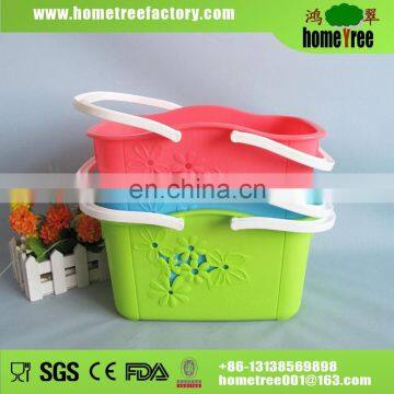 PP Fashion Delicate Multifuntion Reinforced Laundry Basket Beach Basket Plastic Picnic Basket