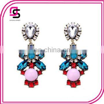 2017 New luxury Flower Crystal Earrings for women