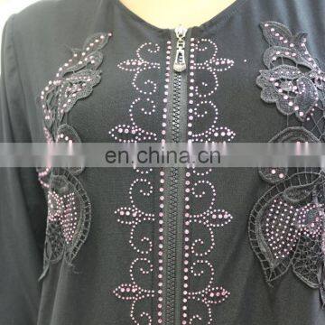 Arabic Front Middle Zipper Abaya Kaftan Designs photo-3