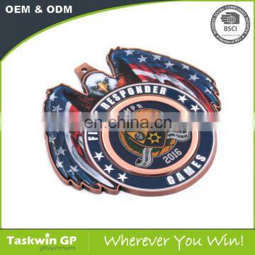 Cheap factory price golden metal medal for Meritorious Award