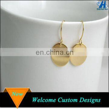 Fashion Gold Disc Earrings for Girls