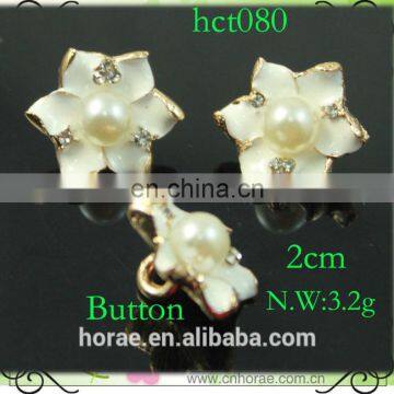 2cm small size rhinestone flower button,crystal flower button