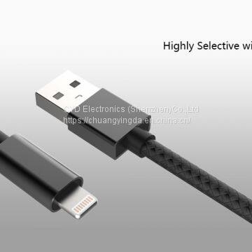 Best Wisdom nylon braided alloy metal cable for iPhone and iPad