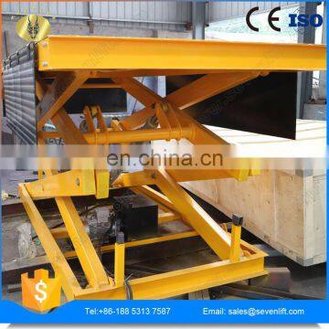 7LSJG Shandong SevenLift Big Lifting Capacity 2 Ton Warehouse Freight Elevator Scissor Lift Tables