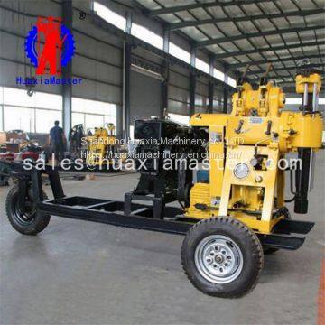 Portable high quality China wheeled hydraulic water well drilling rig geological exploration drilling