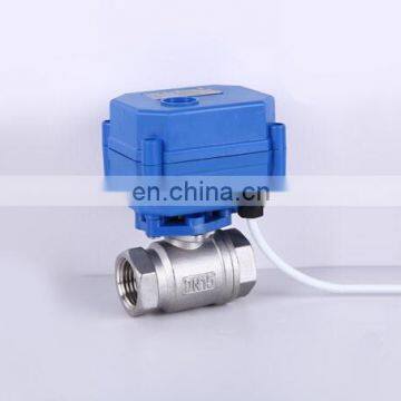 CWX-15N 1/2" BSP SS304 motorized ball valve CR04 power - off return 2 Way electric motor valve AC/DC 24V