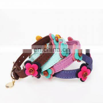 Best Selling New Style Microfiber Flower Pet Collar Dog Collar