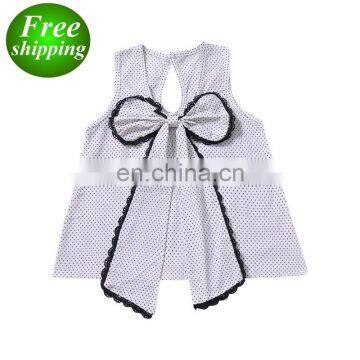 big bow decorative fashion 2019 baby dresses for girls summer free ship