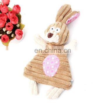 HOT HQPT-005 Manufacturer wholesale corduroy cute rabbit hippopotamus mouse squeaky dog toy plush