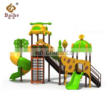 Baihe cartoon colorful daycare plastic school toys outdoor children plastic playground