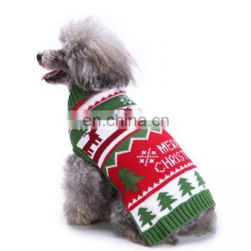 Merry Christmas Tree Acrylic Pet Sweater Dog Clothes for Christmas