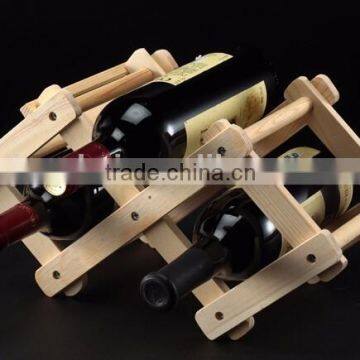 Custom unpainted handmade wine holder solid wooden holder for wine