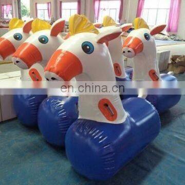 Outdoor Kids Fun Inflatable Horse Racing Inflatable Race Track With Horse Run