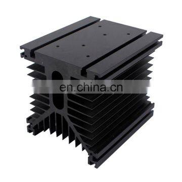Black Anodized Aluminum Extrusion Heat Sink Profile photo-5