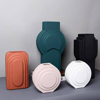 Degradable Non-Deformable Nordic Luxurious Style Ceramic Vase, Model Room Soft Decoration photo-4