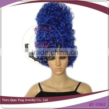 Hot selling wholesale dark blue party high carnival party wig